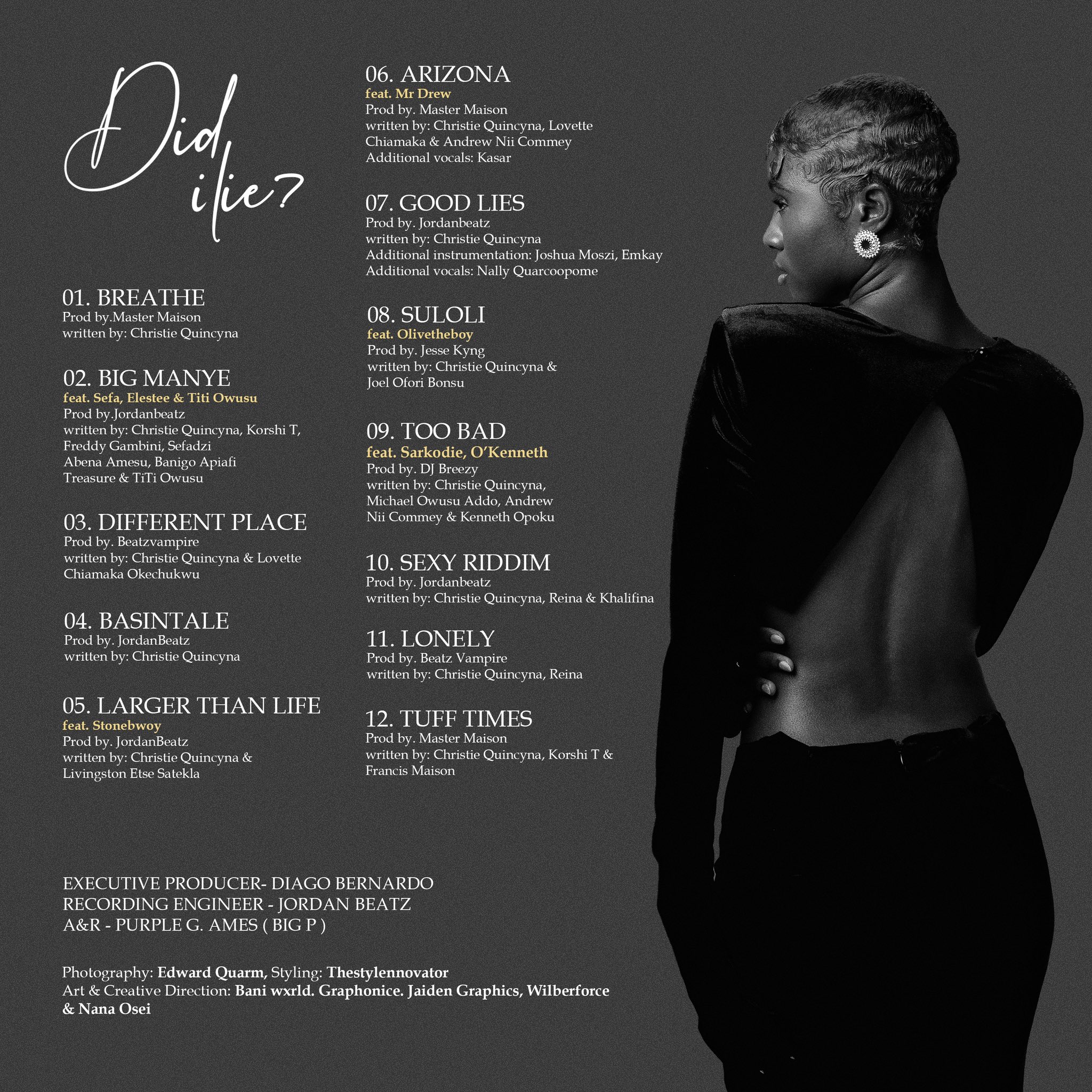 Cina Soul - Did I Lie (Full Album) Tracklist