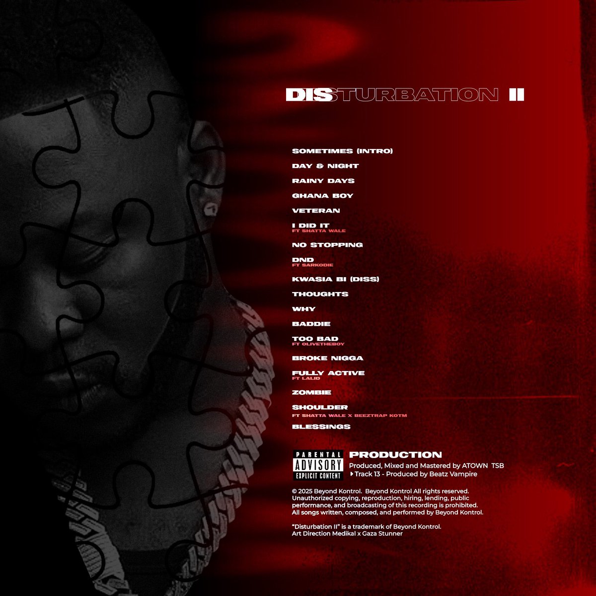 Medikal - Disturbation 2 (Full Album) Tracklist