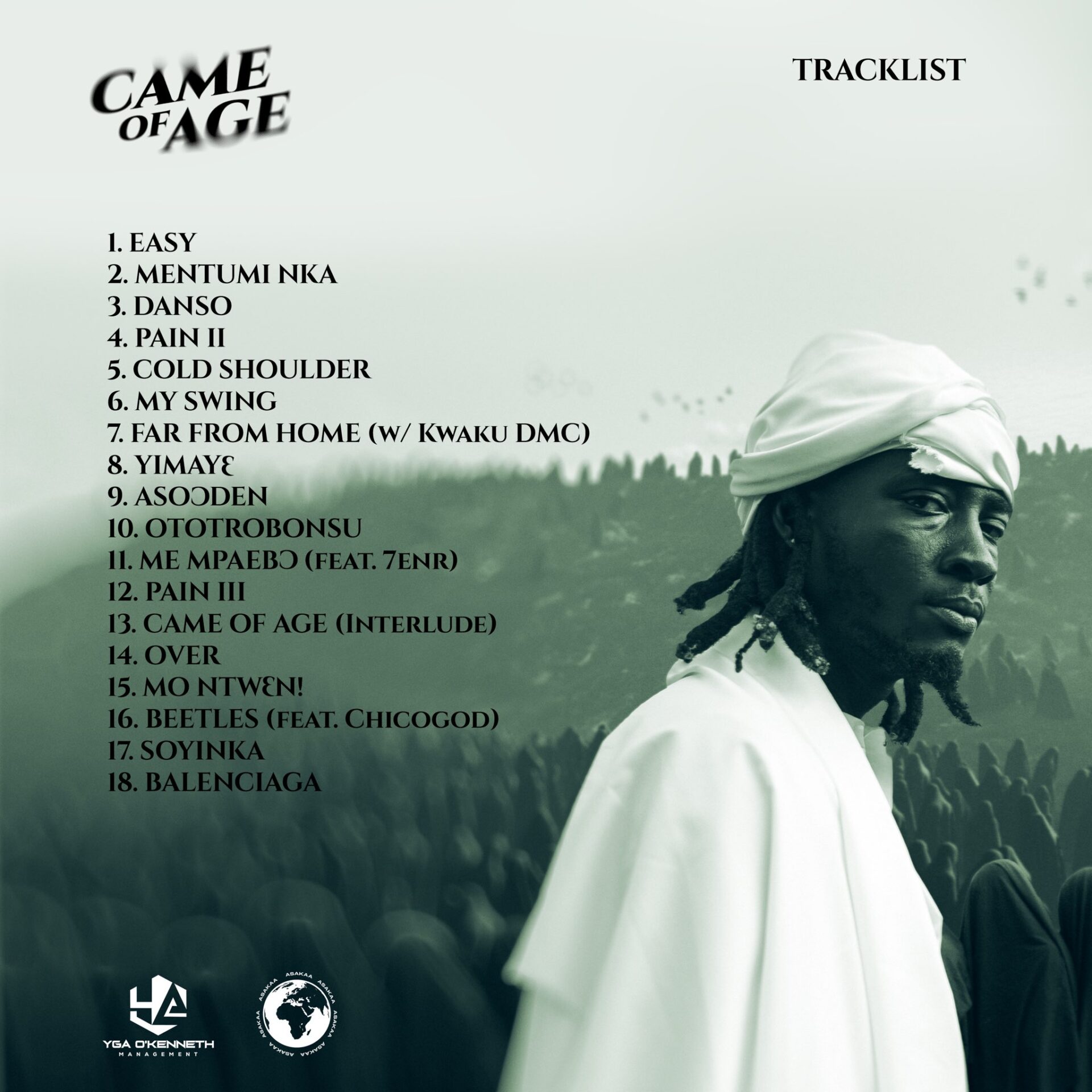 O'Kenneth - Came Of Age (Full Album) Tracklist
